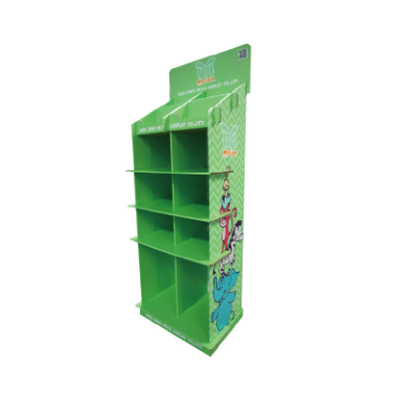 Different styles of corrugated paper display rack