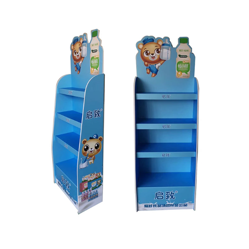 Corrugated paper integrated multi-layer shelf