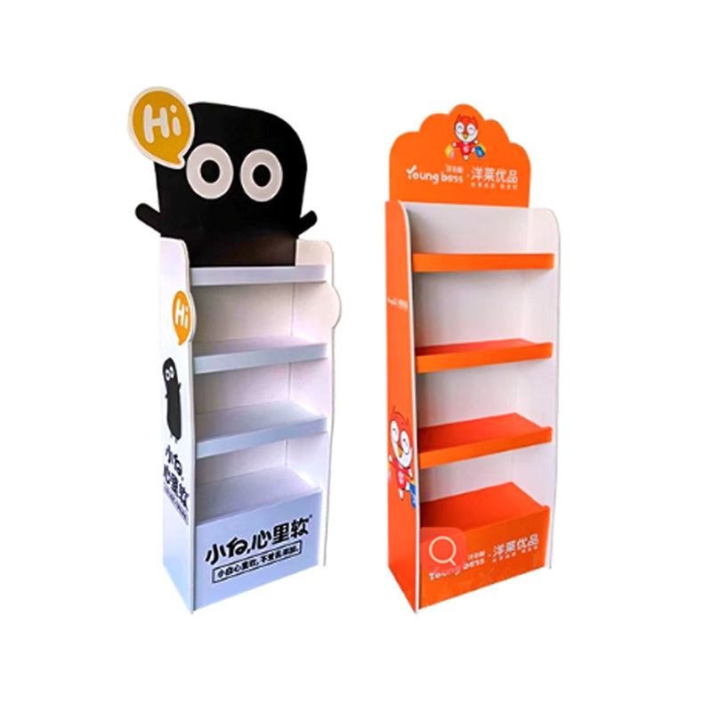 Corrugated paper integrated multi-layer shelf