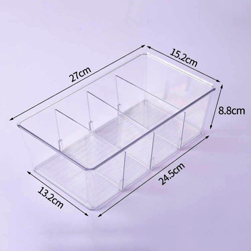 Acrylic Customized Storage Box Fourfold Display Transparent Promotional High Quality Supermarket Household For Tableware Toy