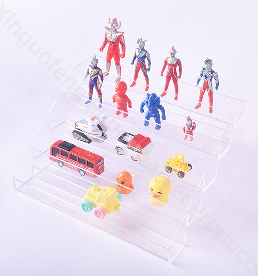 Customized toys acrylic show stand transparent cheap for kids cartoon shop supermarket product anime expo supermarket