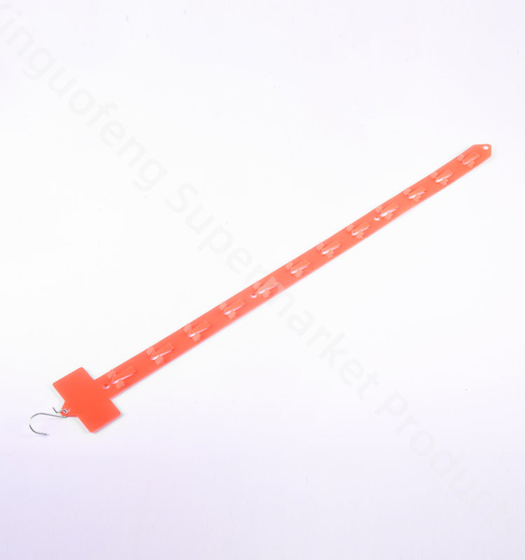Orange 66cm 7.5cm Strip chips snack hanger PP 12 Hooks pop colorful Hangers Retail Clip Strips For Retailing shop