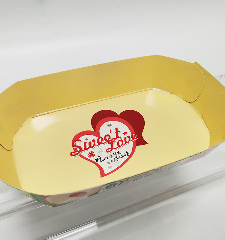 large size sweet love boat box Hot Dog fruit Kraft Paper Food Biodegradable French Fries paper Boat Box