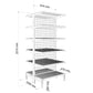 five layers shelf Metallic mall rack Wooden Block Free Standing Corrugated Cardboard Racks Shelves for supermarket