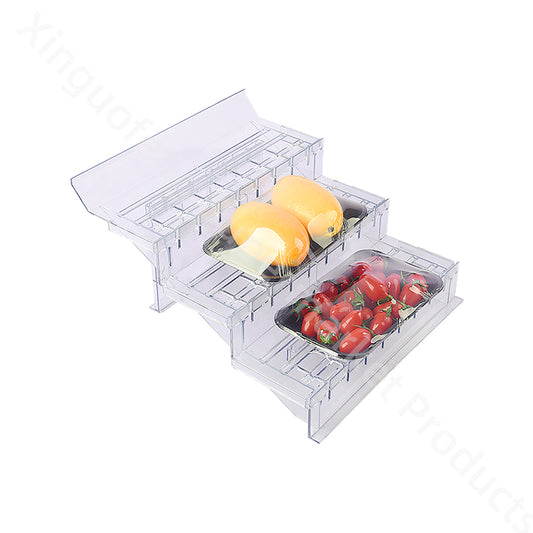 Transparent Ladder Display Stand Multi-layer Supermarket Hot Sale High Quality ABS Material Not Easy To Break For Fruits Shop