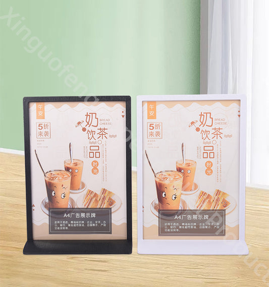 Desktop advertising board coffee cafe milk tea shop A4 A5 A6 customization white black sign Das ist eine anzeigetafel