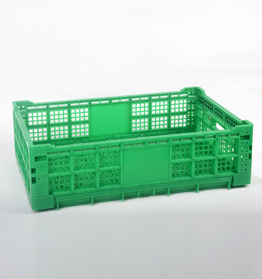 Green display case Fresh Box Turnover Packaging Crate display cabinet For Fruit Vegetable Turnover Crates