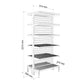 five layers shelf Metallic mall rack Wooden Block Free Standing Corrugated Cardboard Racks Shelves for supermarket