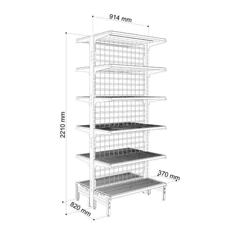 five layers shelf Metallic mall rack Wooden Block Free Standing Corrugated Cardboard Racks Shelves for supermarket