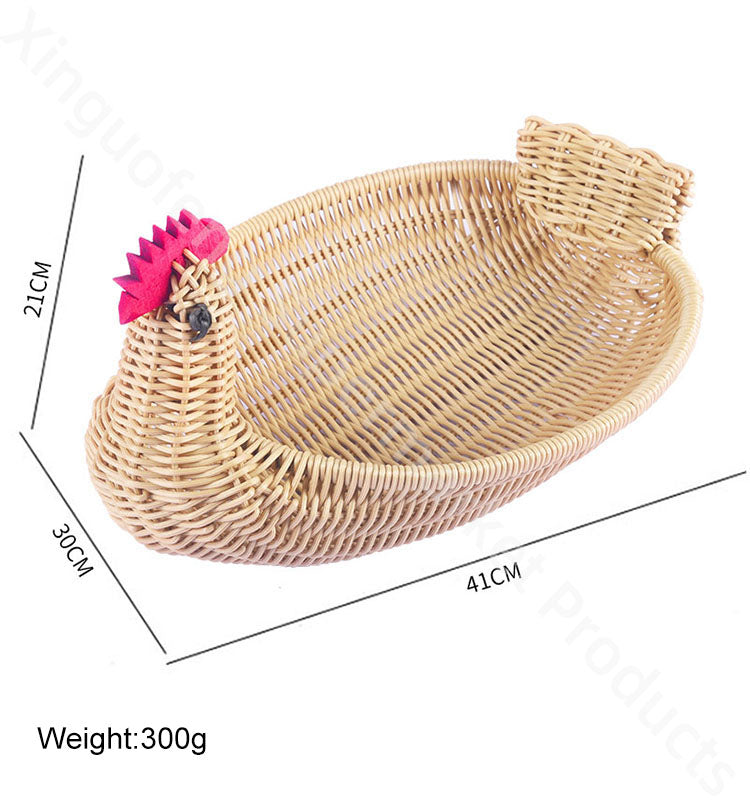 거위 모조 등나무 짠 바구니 PP 덩굴 슈퍼마켓 동물 트레이 소매 랙 뜨거운 판매 과일에 대한 고품질의 독특한 디자인 