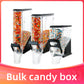 Bulk candy box food storage snack grain nut candied date box transparent acrylic candy box for supermarket store Mall