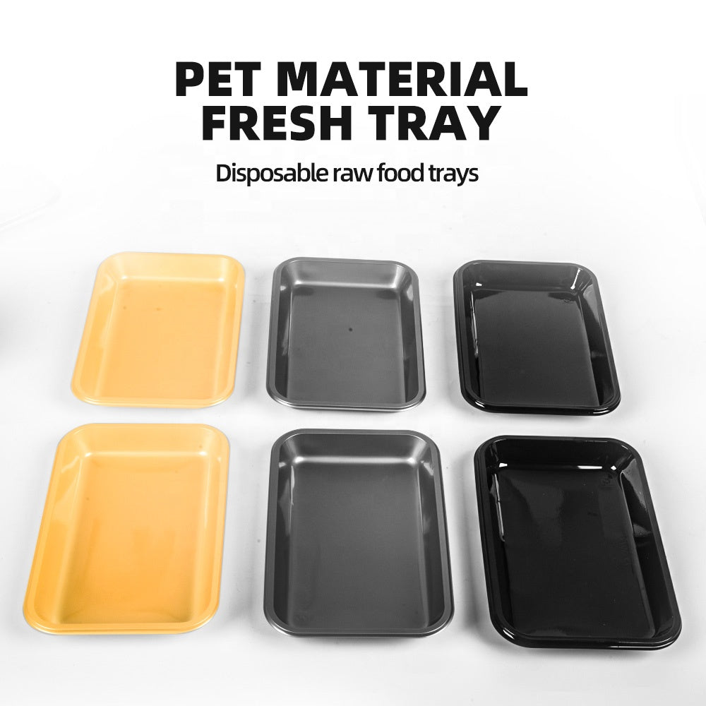 Supermarkets Environmentally Friendly Fresh Meat Plastic Refrigerated Pork Black Display Tray