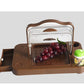 Coffee color Bread,Cake,Fruit and Vegetables Sample Tray with Draw