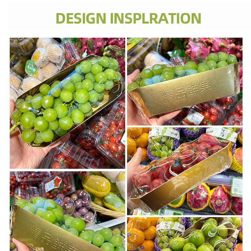 Hot Sale Supermarket Fruit Laminated Waterproof Design Cardboard Boat Box