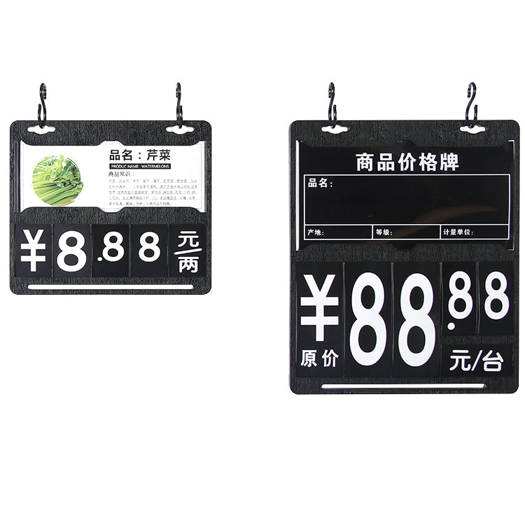 Wholesale price supermarket plastic price tag vegetable promotion display card