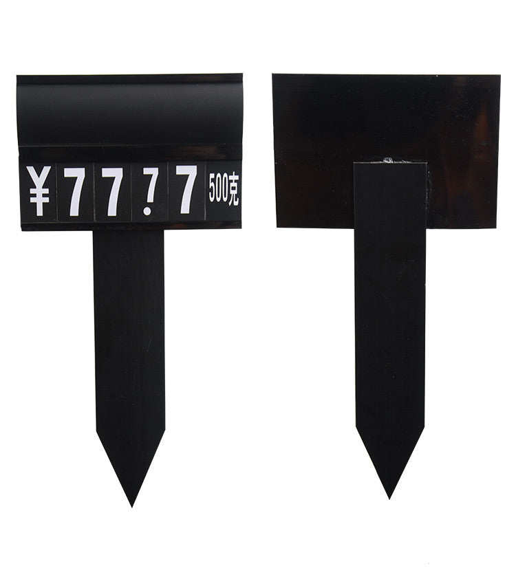 120 240 supermarket price board Frozen Seafood price tag display holder Adjustable price tag display