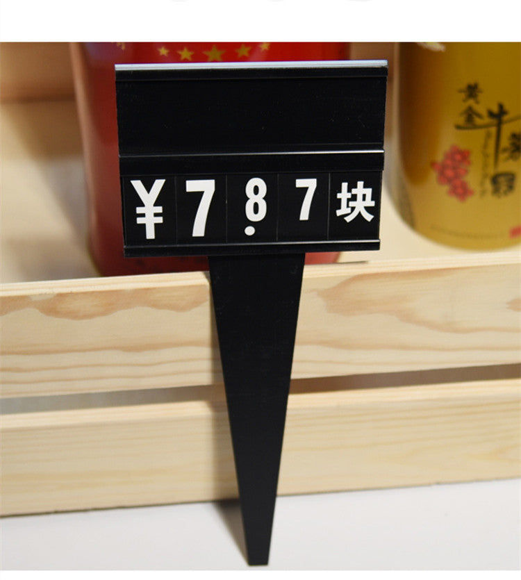 120 240 supermarket price board Frozen Seafood price tag display holder Adjustable price tag display