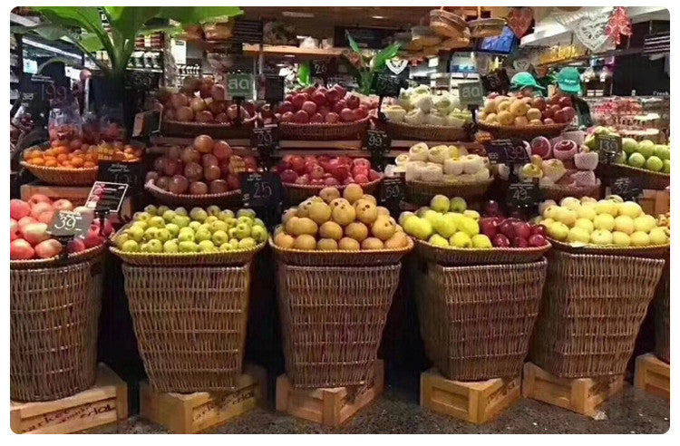 Ole supermarket display Fruit and Vegetable display resin basket