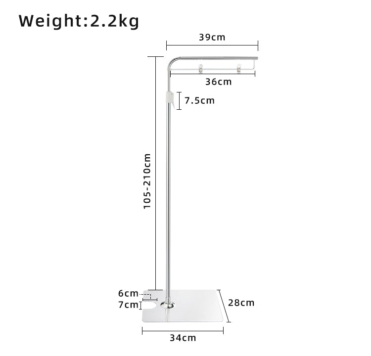 L shape poster display stand Floor Type  H210m W39cm Stainless Steel POP customization